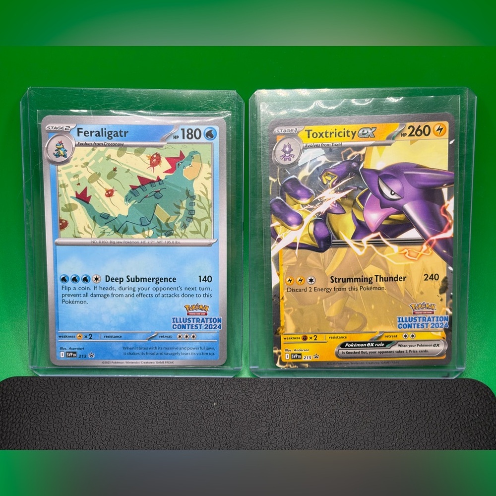 2024 ILLUSTRATION CONTEST Feraligatr & Toxtricity EX Pokémon Card Duo